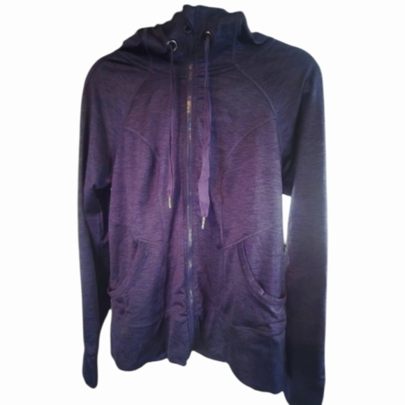 90 Degree By Reflex Tops - 90 Degree By Reflex, Heathered Purple Hoodie-Size LG EUC
